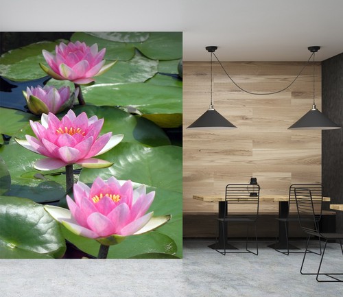 Autocollant Mural 3D Nénuphar Jaune - Décor Amovible Et Repositionnable - Neuf