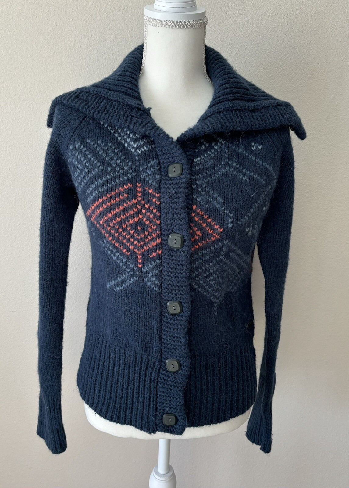 Columbia Chunky Button-Up Cardigan - Acrylic Wool Alpaca Blend Size Medium-image