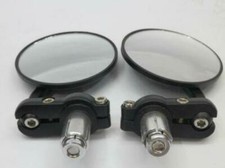 CZARNE LUSTERKA KOŃCOWE (PARA) GARNITUR BANDYTY, STREETFIGHTERA, CAFE RACER, CLUBMAN