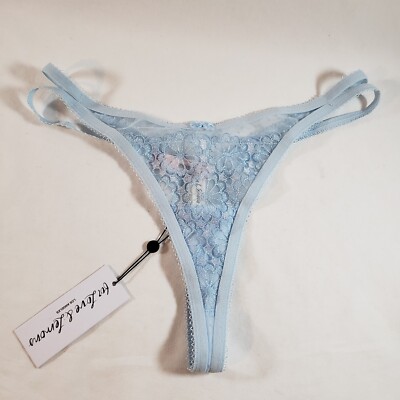 Victoria's Secret For Love and Lemons Daisy Thong Large Blue