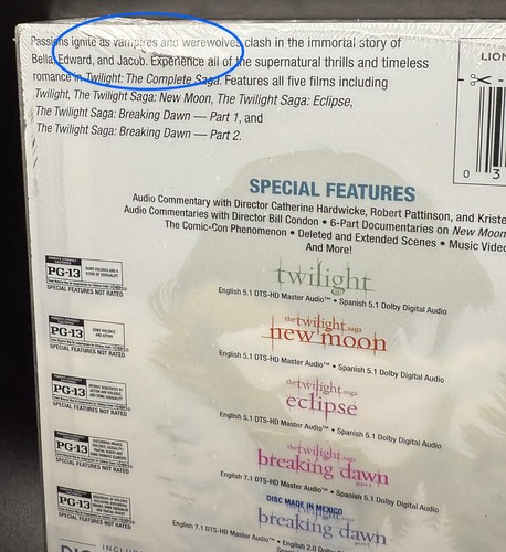 TWILIGHT THE COMPLETE SAGA US EXCLUSIVE BLURAY STEELBOOK *NEW READ DESCRIPTION!* - Picture 14 of 20