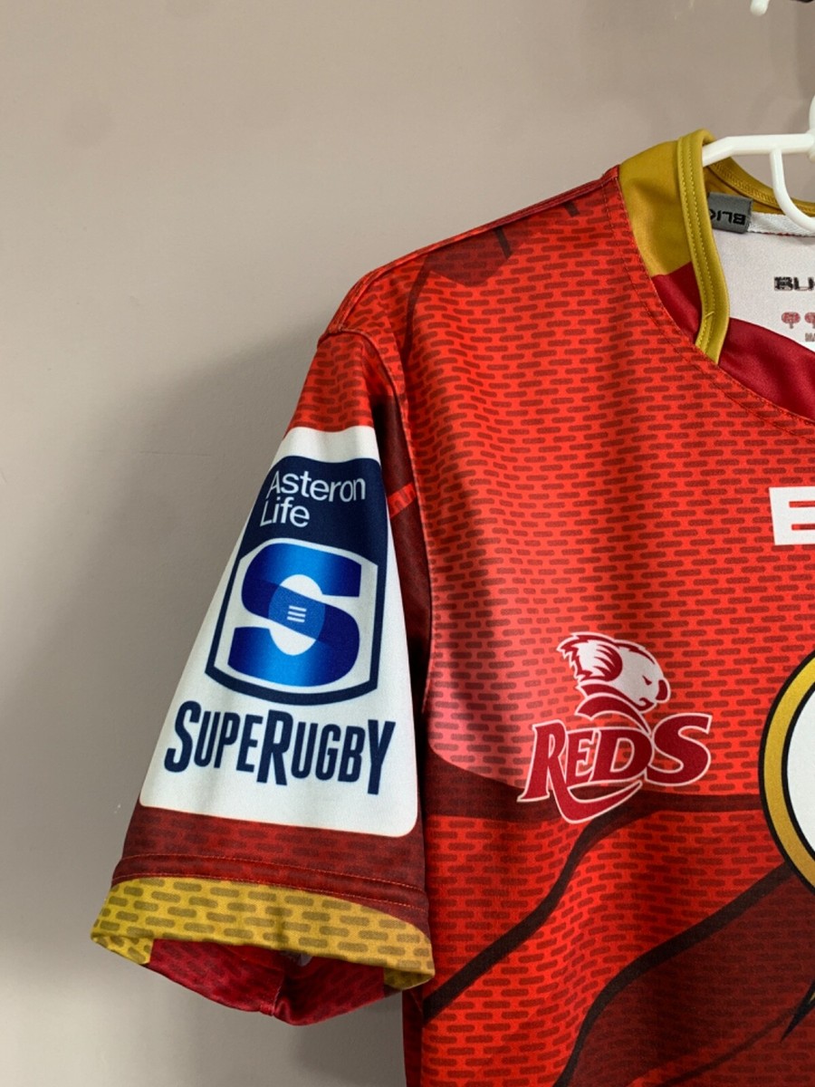 Queensland Reds Home Rugby Union Shirt BLK Jersey Size S | eBay