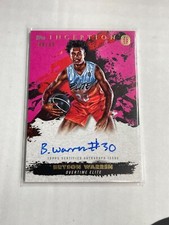 2021/22 TOPPS INCEPTION AUTO /99 OVERTIME ELITE ON CARD ROOKIE BRYSON WARREN