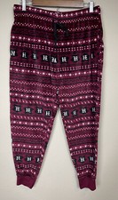 Harry Potter Womens' Hogwarts House Crest Sleep Jogger Pajama Pants fleece, sz M