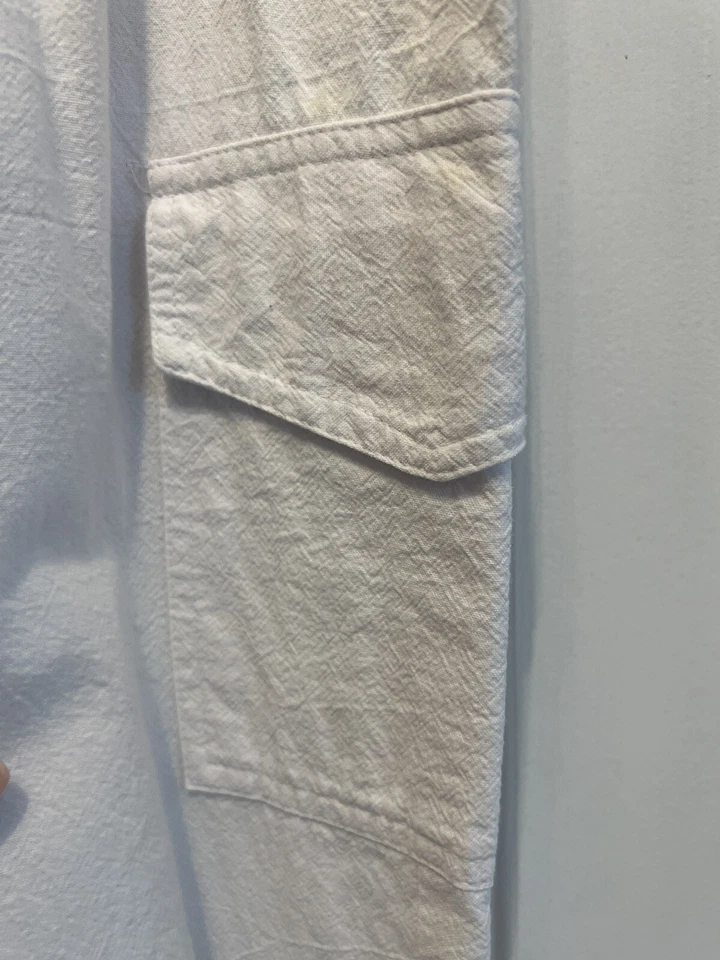 Mr Buho women white pants with flexible waist inseam 29 in lenght 44 in Size XL - Image 4 of 4