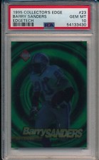 1995 COLLECTORS EDGE BARRY SANDERS EDGETECH PSA 10 GEM MINT HOF NFL TOP 100 