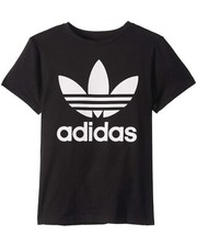Adidas Originals Kids Trefoil Tee XL Black Girls Graphic T-shirt Short Sleeves