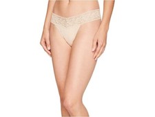 Hanky Panky Women's 237093 Cotton Low Rise Thong Lace Underwear Size One Size