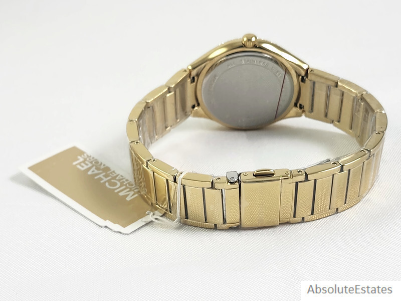 NEW Michael Kors Camille Mid Special Edition Glitz Gold