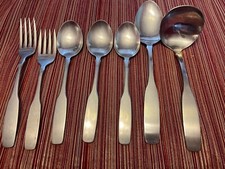 Oneida Community Paul Revere Lot Of 7 Stainless Flatware Serving Spoon Forks