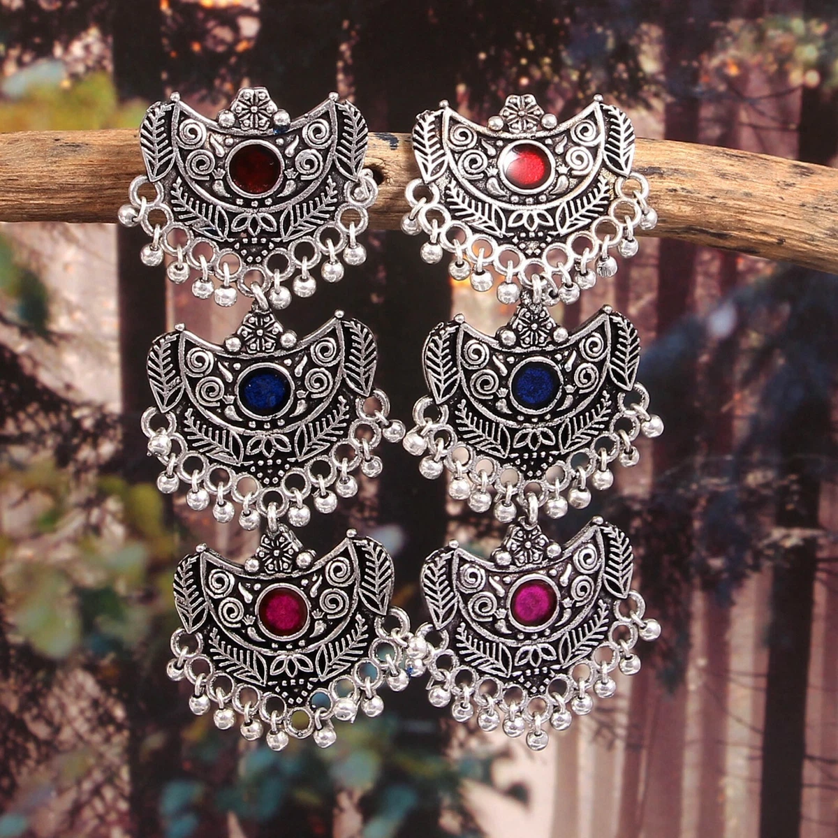 Buy Rich And Famous Oxidised Silver Jhumka Earrings For Women And Girls  Online at Best Prices in India - JioMart.