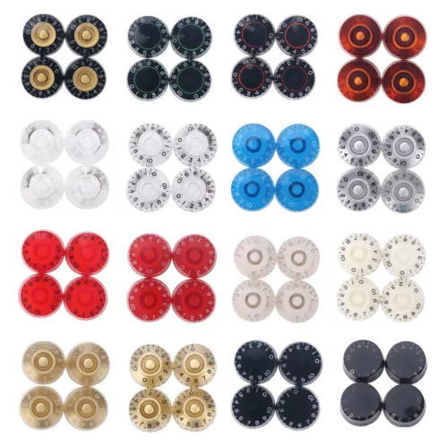 4 Electric Guitar Knobs Speed Volume Tone T/V Control for LP ESP Ibanez Jackson