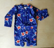 NWT HANNA ANDERSSON SPARKLE SHINE STAR L/S RASH GUARD SWIMSUIT 85 2T 44