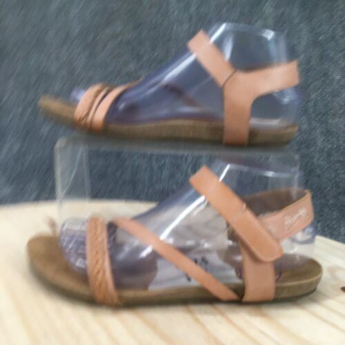 Blowfish Malibu Sandals Womens 7.5 Casual ZStrap Slingback Brown Faux Leather - Picture 2 of 15
