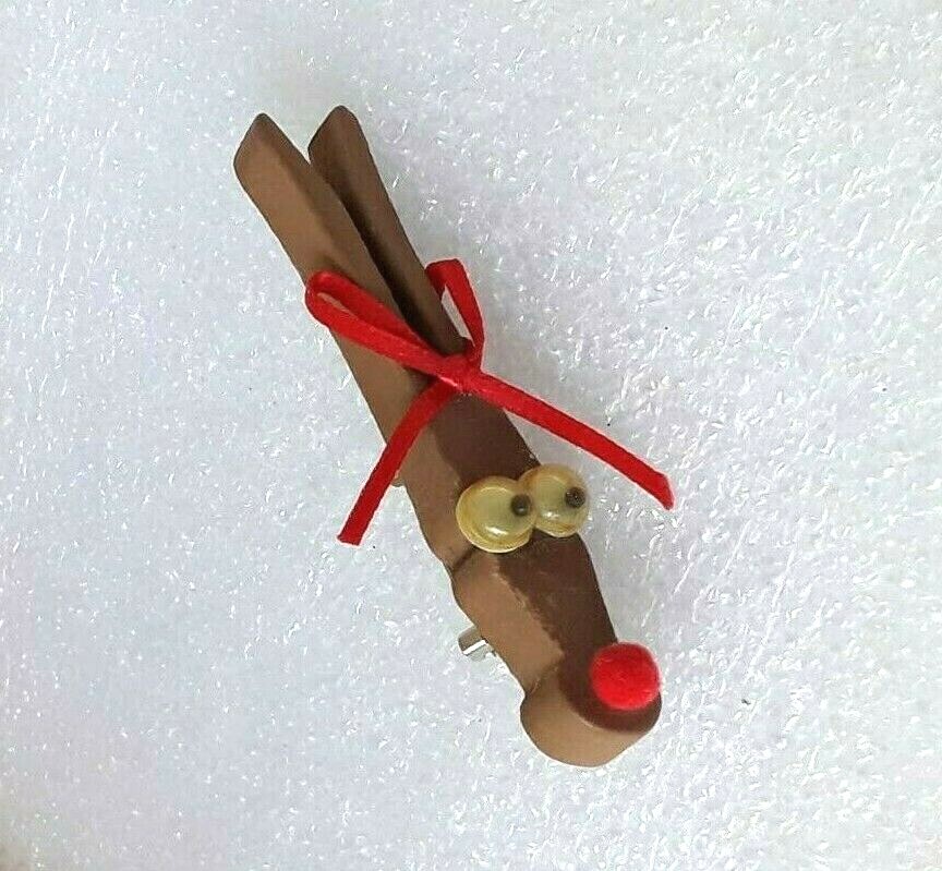 Close. Pin Rudolph Clothespin Lapel Hat Pin - Rudolph The Red Nose Reindeer | eBay
