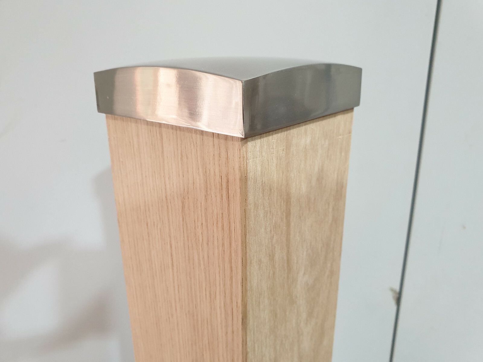 Stair Post Metal Cap Metal Flat Newel Cap 70mm 82mm or 90mm Chrome or