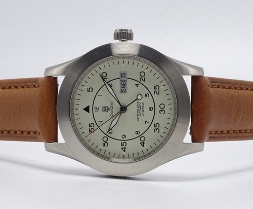 MOVIMENTO MIYOTA CAVADINI AUTOMATICO MILITARE OROLOGIO UOMO vetro zaffiro 3 ATM - Foto 2 di 4