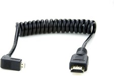 ATOMOS L-shaped Micro to Full HDMI cable Curl processing 30cm / ATOMCAB007