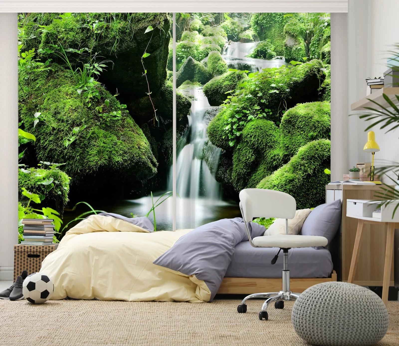 3D Summer Power ZHUC336 Photo Curtain Window Blockout Fabric Vera 2023