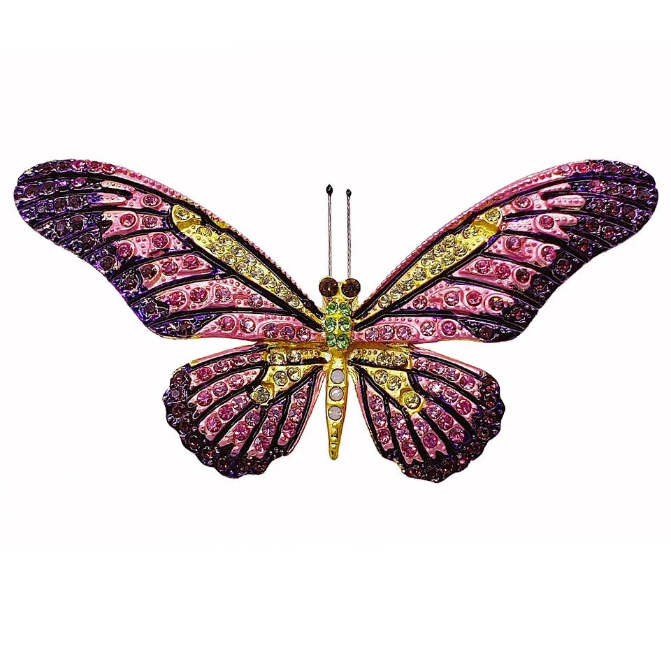 RUCINNI Large Butterfly Brooch/Pendant Preciosa Czech Crystal (30129LPK)