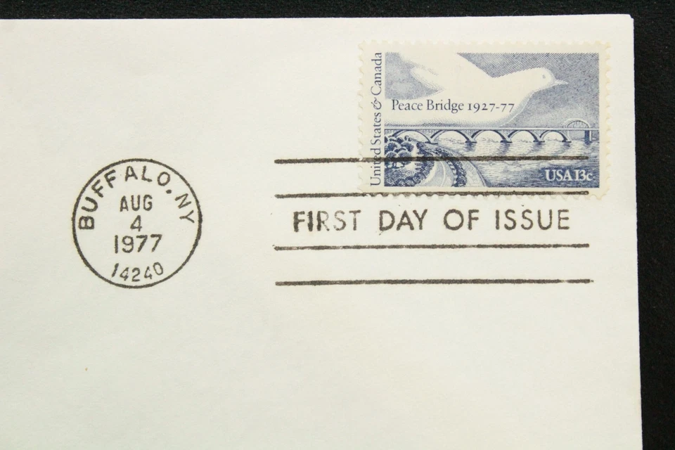 USPS FDC #1721 1977 13¢ Peace Bridge ArtCraft ST674 - Image 2 of 3