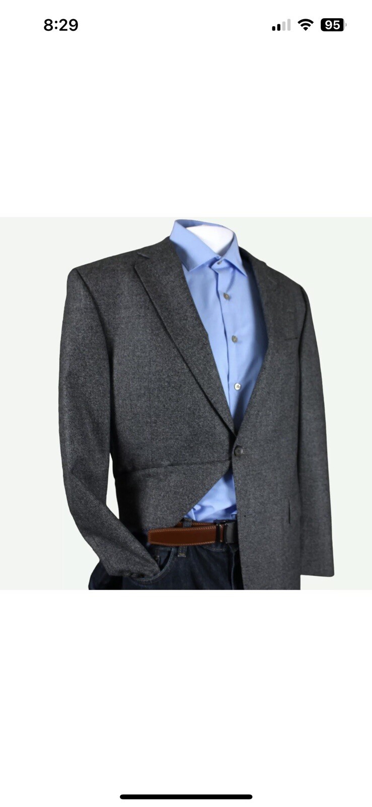 FILA Giacca cappotto sportivo blazer lana 44R Savile Row uomo 2 bottoni grigio tinta unita super 120