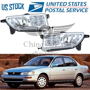 Pair Chrome Headlight Headlamp For Toyota Corolla 1993 ...