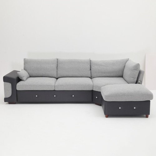 New Amara Corner Sofa Jumbo Cord Suite Set Footstool 3 2 Seater Grey - Picture 86 of 114