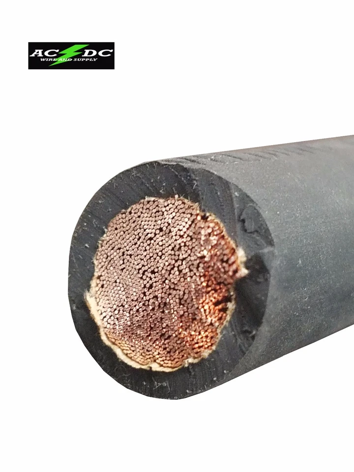Cable de batería cobre puro cable de alimentación calibre 1/0 o 2/0 AWG hecho en EE. UU. SAE J1127 Foto 3 de 4