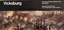 Vintage 1994 VICKSBURG MILITARY PARK  NATIONAL PARK SERVICE UNIGRID BROCHURE/MAP