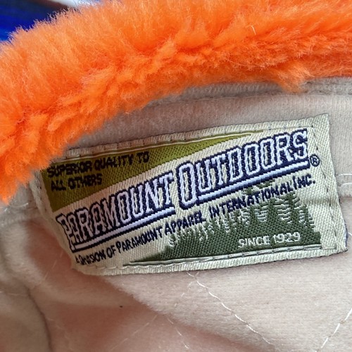 Paramount Outdoors Earflap Hat Sz M Insulated Blaze Orange Hunting Cap Faux Fur - Picture 10 of 11