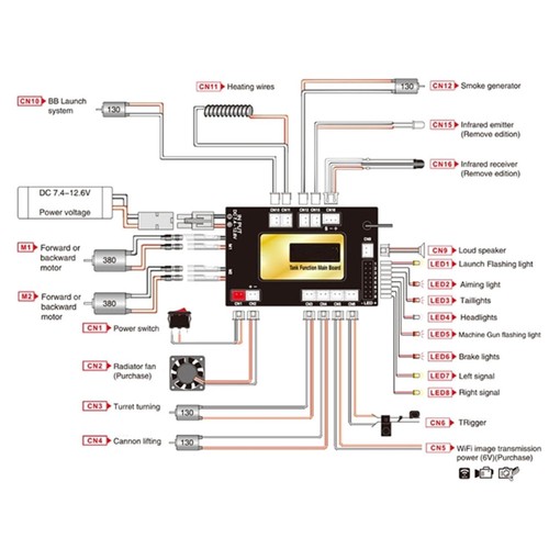 2.4Ghz Receiver TK-7.0 Multi-function Main Board for Heng Long 1:16 RC Tank g - Picture 3 of 5