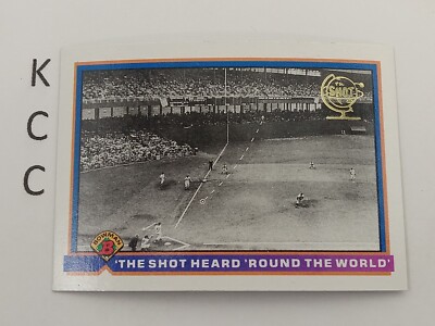 1991 Bowman Baseball #410 The Shot Heard 'Round the World'