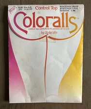 VTG 1983 Hanes Underalls Coloralls Control Top Pantyhose Burgundy Size A-B