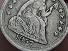 1857 P Seated Liberty Half Dime- Philadelphia, VF/XF Details