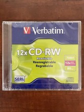 Verbatim CD-RW 700MB 4X-12X High Speed 1pk Slim Case VER95161 Lot Of 7