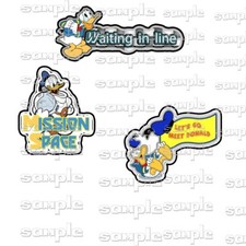 Disney Donald 3 pc sxc Premade Scrapbook Paper Piece die cut 