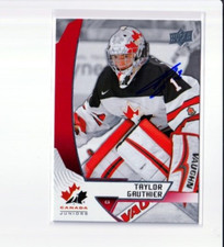 TAYLOR GAUTHIER autographed SIGNED '19 Upper Deck TEAM CANADA card #20