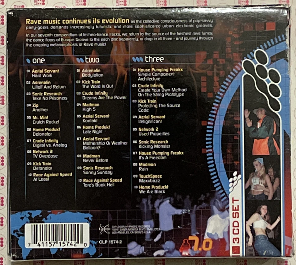 This Is Rave 7.0 Hell Freezes Over Euro Trance Various Artists 3 Disc Set CD! Foto 2 de 4