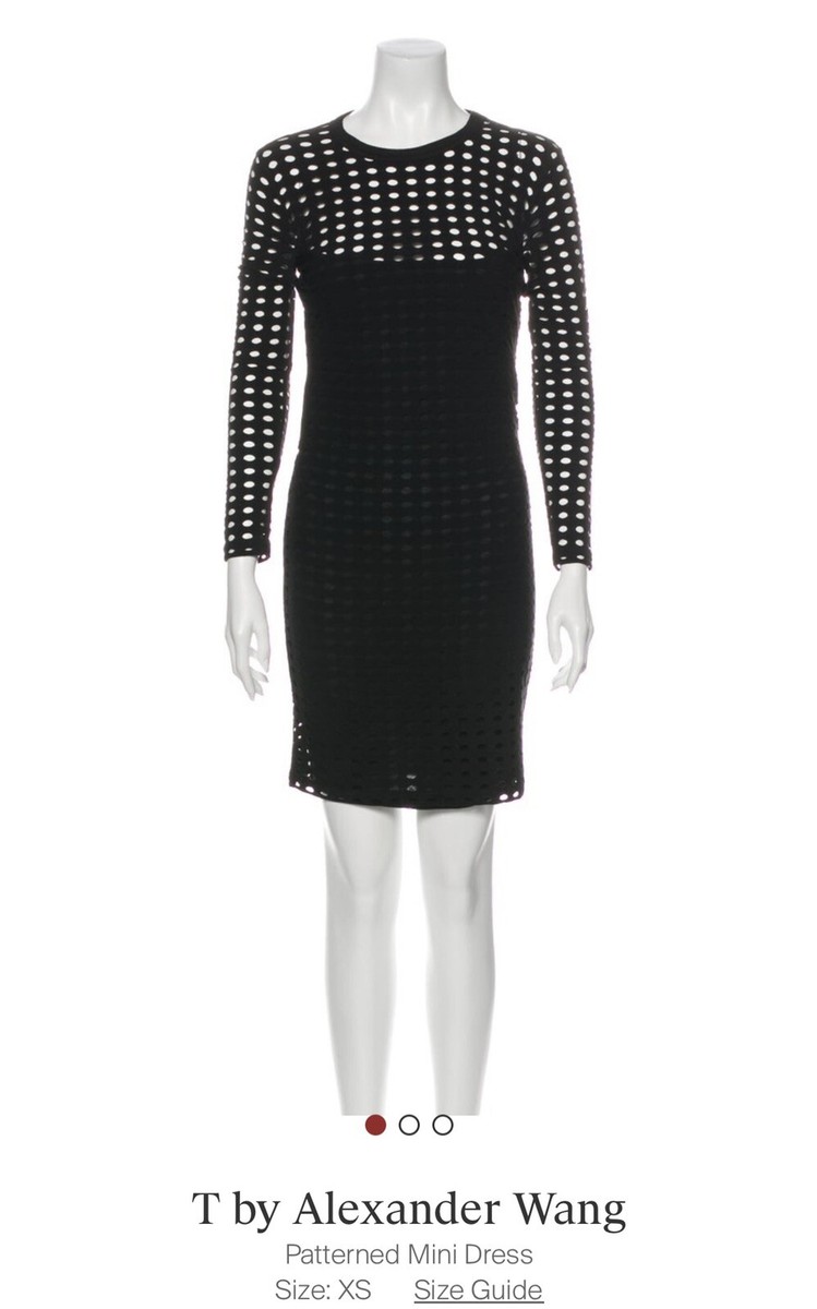 T by Alexander Wang cutout black dress XS/S | eBay 