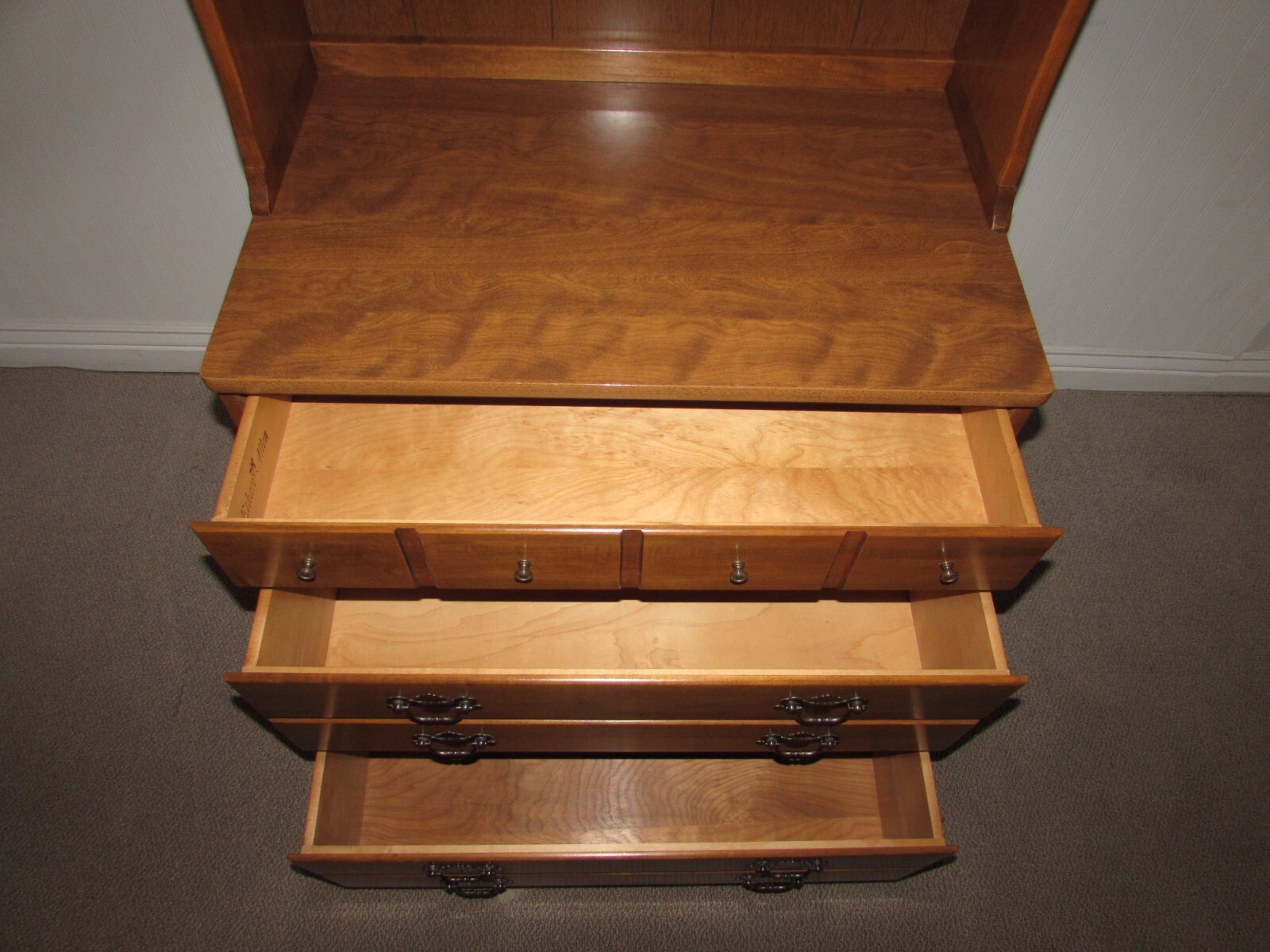 ETHAN ALLEN CUSTOM ROOM PLAN (CRP) 30" MAPLE CORNER CHEST W/BOOKCASE HUTCH eBay