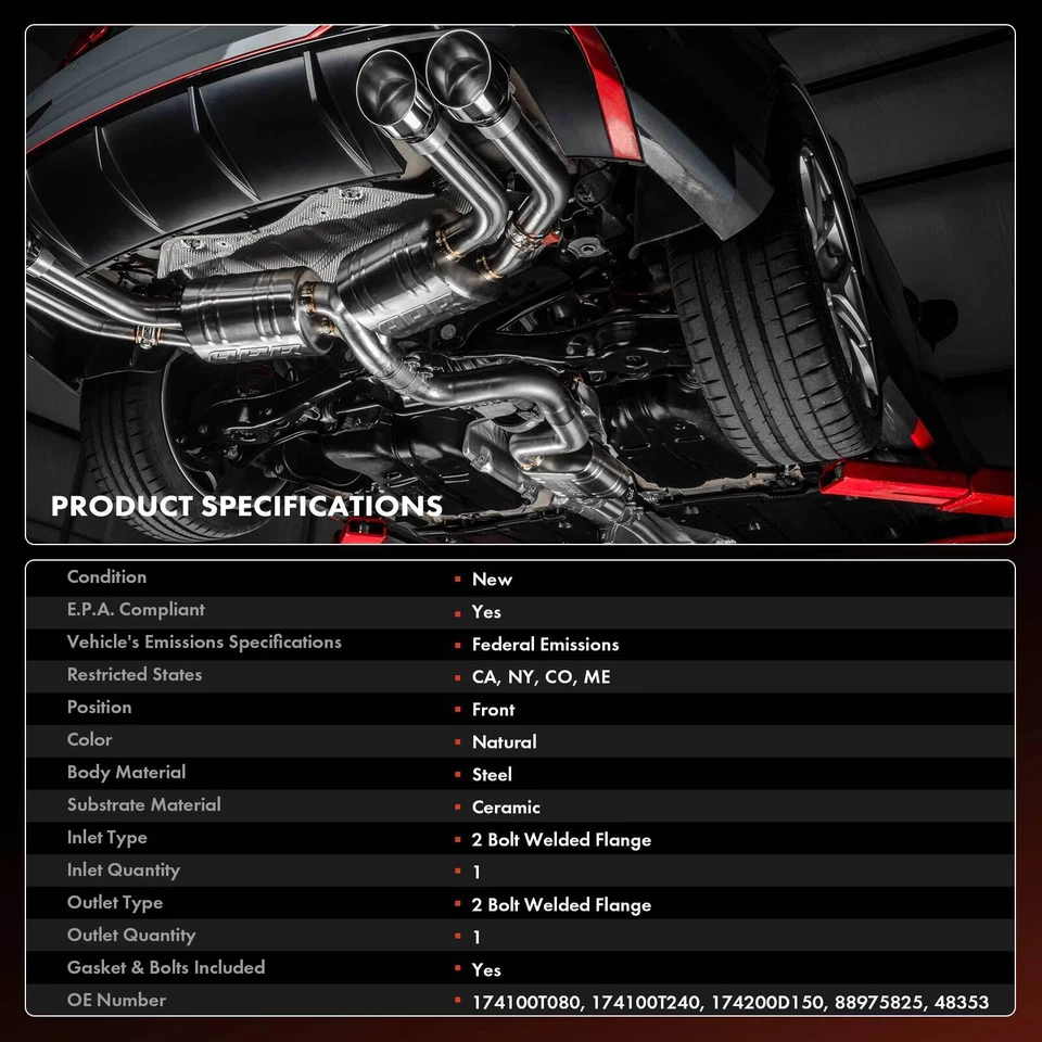 Convertidor catalítico delantero para Toyota Corolla Matrix 2009-2013 Pontiac Vibe 1,8 L Foto 3 de 4