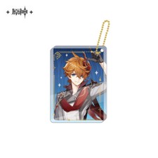 miHoYo Genshin Impact Tartaglia Keychain Thicken Acrylic Keyring Official Goods