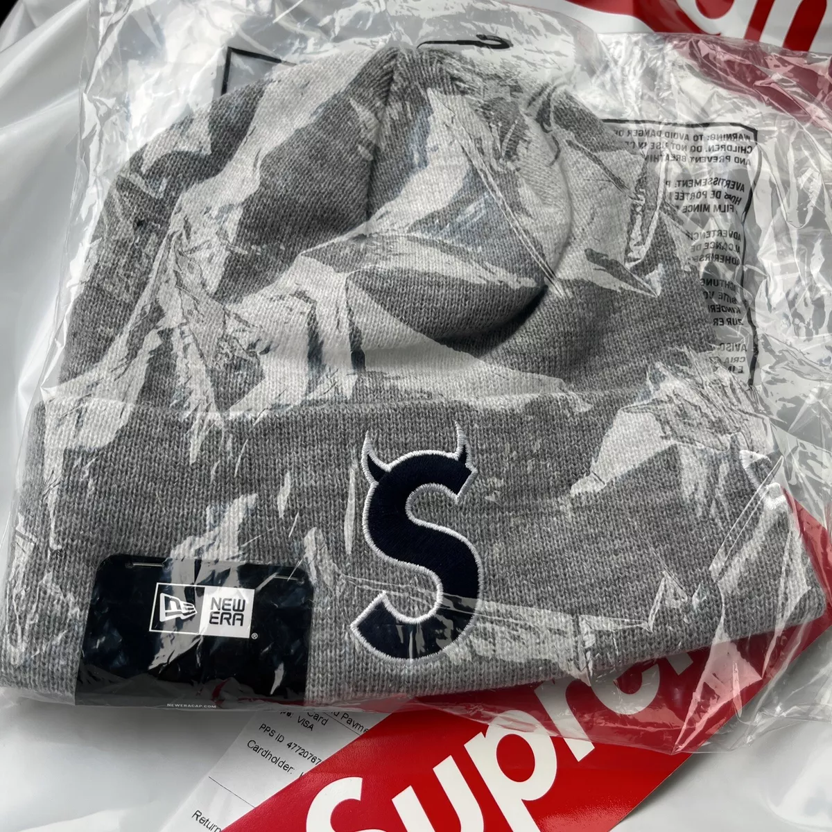 New Era Box Logo Beanie (FW22) Heather Grey