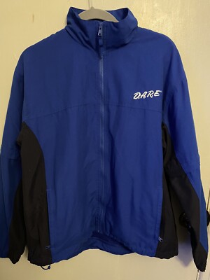 D.A.R.E Embroidered Windbreaker Jacket, Mens Sz Medium Port Authority Full Zip