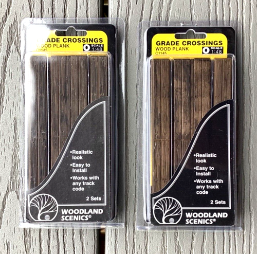 2 Packs Woodland Scenics 1/48 O Scale Wood Plank Grade Crossing 2 Sets C1145 F/S - Picture 7 of 9