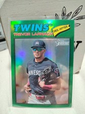 2026 Topps Heritage Trevor Larnach Green Refractor #37/99 Marlins