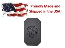 4" Black Vinyl Rectangle Siding Mount Block Plate with 1/2" Lap Groove