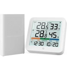 Weather Station Indoor Outdoor Wireless Thermometer Hygrometer with 1 Remote Sen
