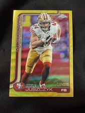 2025 Topps Chrome Football Yellow Wave Refractor /275 Kyle Juszczyk #270 49ers 
